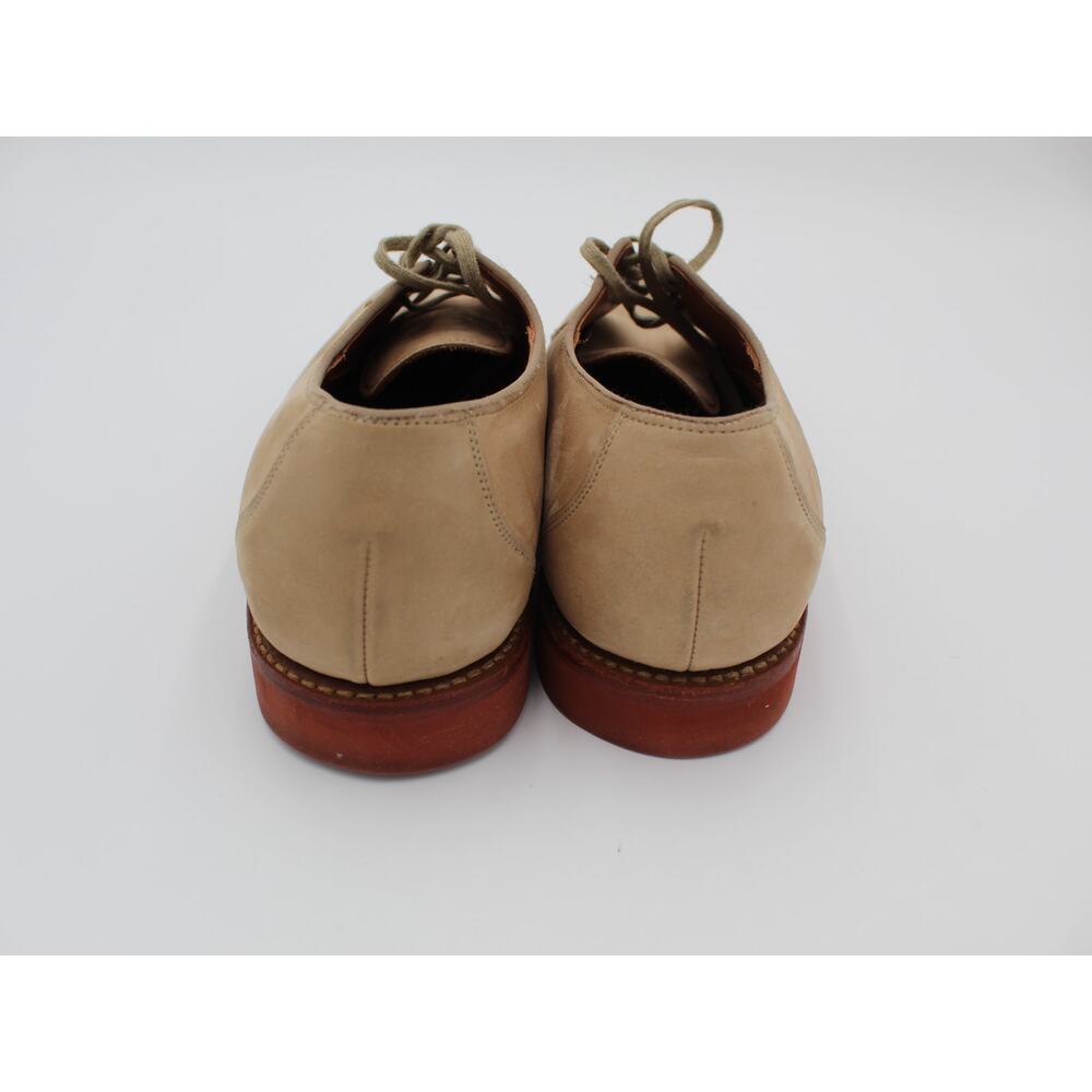 Allen Edmonds Derby Comfort Shoe Mens Size 9 D Tan Nubuck Split Toe Vibram Sole - Picture 4 of 10